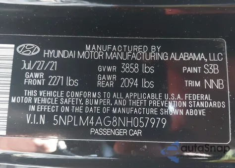 2022 Hyundai Elantra Sel из США, поврежденный, VIN 5NPLM4AG8NH057979